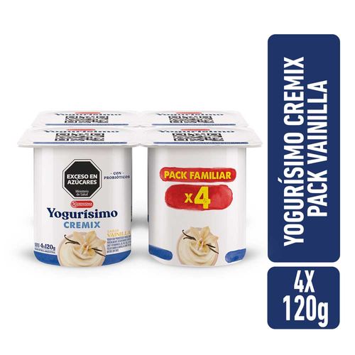 Yogur Cremix Yogurisimo Vainilla Pack X 4 U - 120 Gr