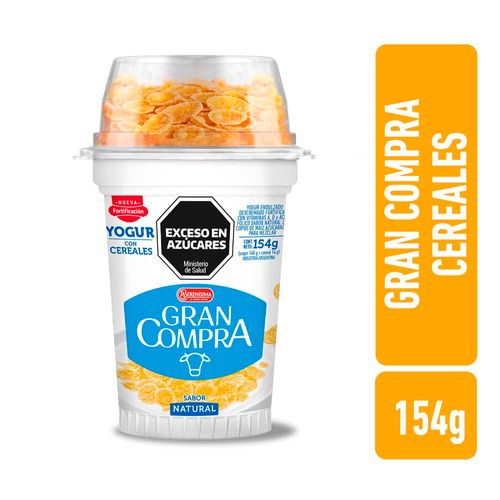 Yogur Batido Gran Compra Natural Con Cereales 154 Gr