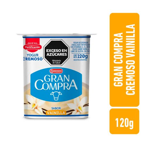 Yogur Batido Vainilla Gran Compra 120 Gr