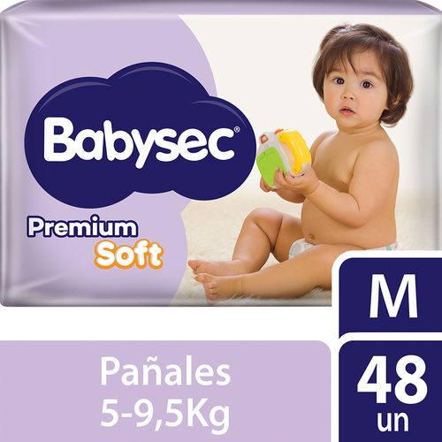 Pañales Premium Soft Mediano 48 Un Babysec