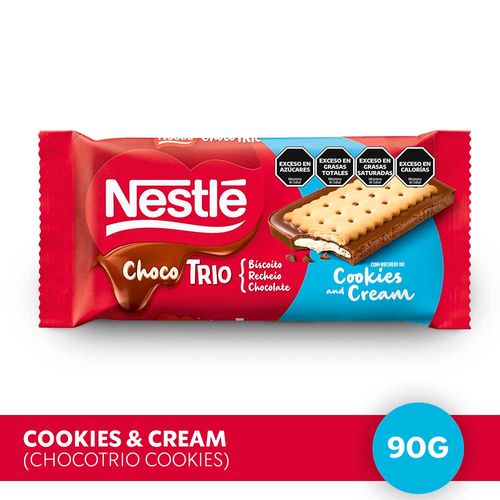 Nestlé Choco Trio Cookies & Cream - 90 Gr