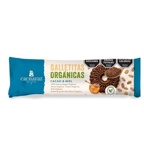 Galletitas Cachafaz Orgánicas Cacao Y Miel 170 Gr