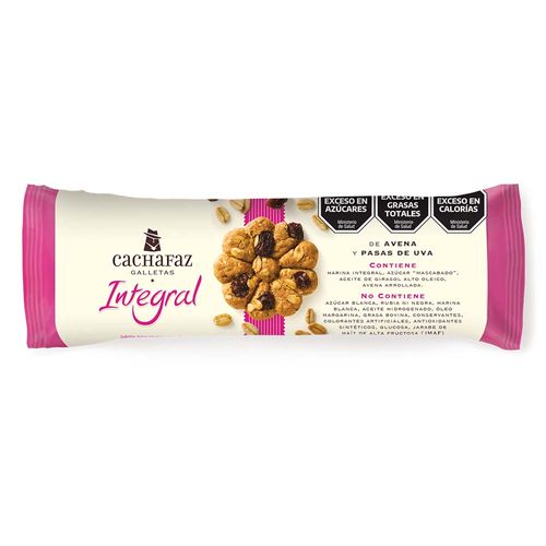 Galletitas Integral Avena Y Pasas 225 Gr Cachafaz