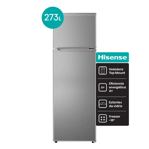 Heladera Ciclica Hisense 273 Lts  91rd35dr Gris