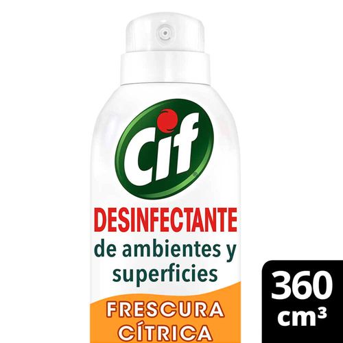 Aerosol Desinfectante De Ambientes Y Superficies Frescura Cítrica 360 Cm3 Cif