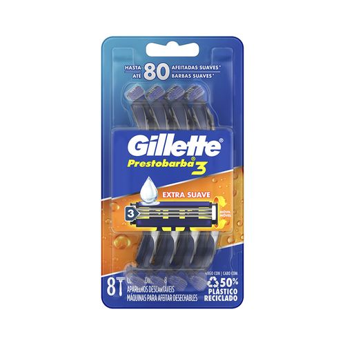 Máquina De Afeitar X 8 Un Gilette Prestobarba