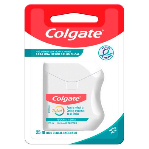 Hilo Dental Colgate Total Flúor Y Menta 25m