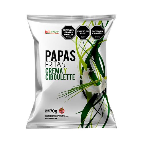 Papas Fritas Crema Y Ciboulette Sin Tacc 70 Gr Julicroc