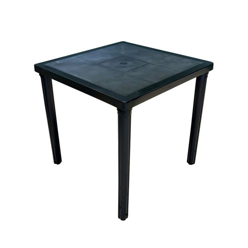 Mesa Plástica Cuadrada Negra 75x75 Cm Voss 2000