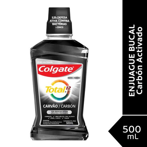 Enjuague Bucal Colgate Total 12 Carbón Activado 500 Ml