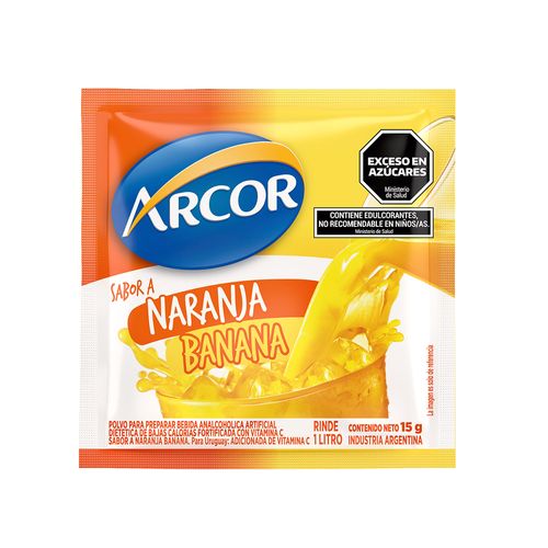 Jugo En Polvo Arcor Naranja Banana X 15 Gr