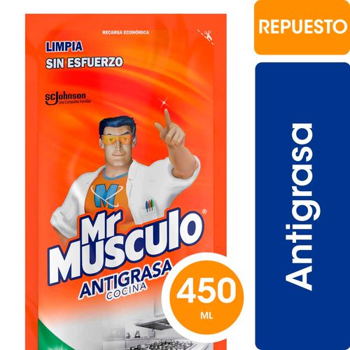 Limpiador Cocina Mr Musculo Antigrasa Repuesto 450ml