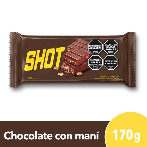 Chocolate Shot Con Maní 170 Gr