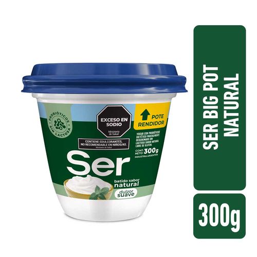 Yogur Natur Big Pot Natural Ser 300 Gr