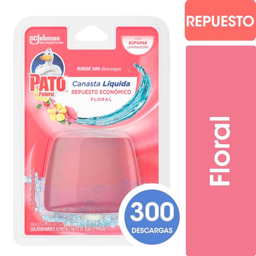 Canasta Líquida Para Inodoro Floral Repuesto 50 Ml Pato