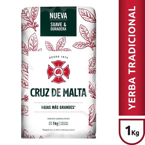 Mate Tradicional Sin Tacc Cruz De Malta 1 Kg