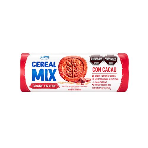 Galletitas Cereal Mix Avena Cacao 150 Gr