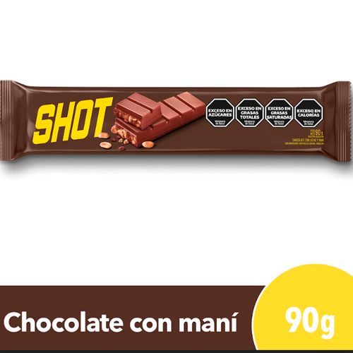 Chocolate Shot Con Maní 90 Gr