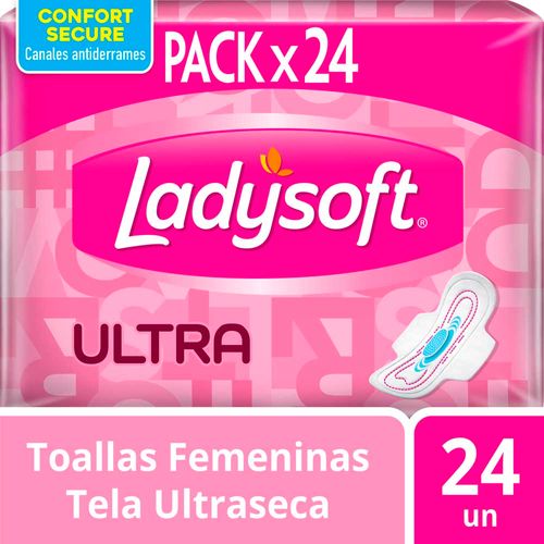 Toallas Femeninas Ladysoft Ultra Seca - 24 U