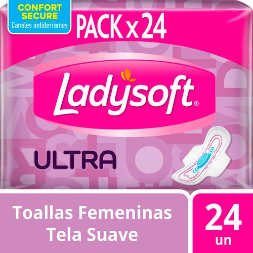 Toallas Femeninas Ladysoft Ultra Suave - 24 U