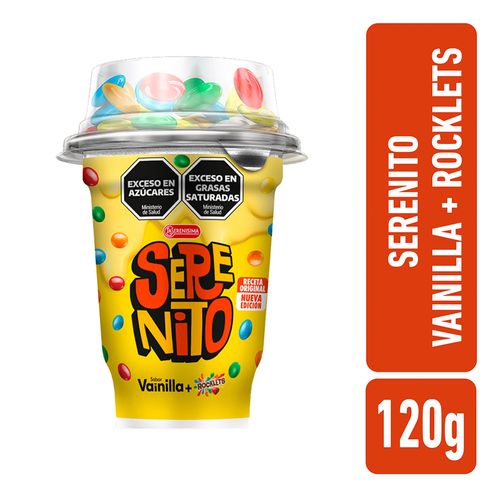 Postre Vainilla Con Rocklets Especial Argentina Serenito 120 Gr