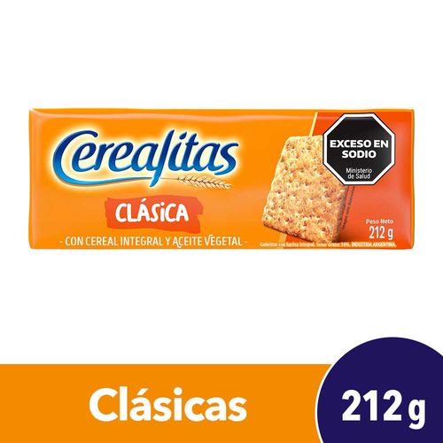 Galletitas Cracker Cereal Clásicas Cerealitas 212 Gr