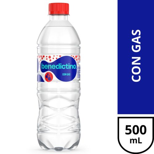 Agua De Mesa Benedictino Con Gas 500 Ml