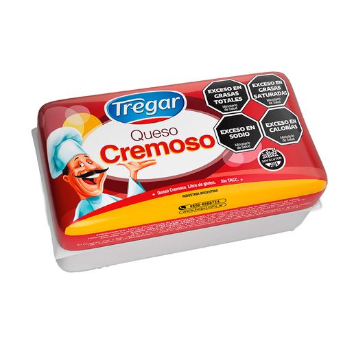 Queso Cremoso Tregar Fraccionado Paquete 1 Kg.