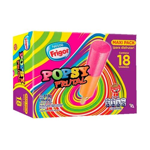 Helado Popsy Frutilla & Naranja X 810grs