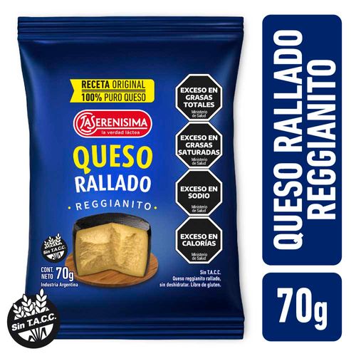 Queso Reggianito Rallado La Serenisima 70 Gr.