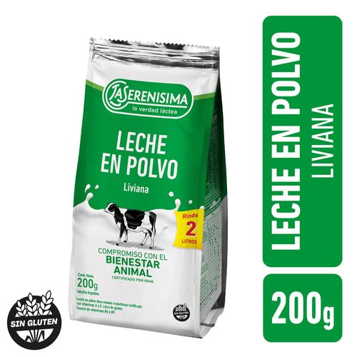 Leche En Polvo Descremada La Serenisima 200 Gr
