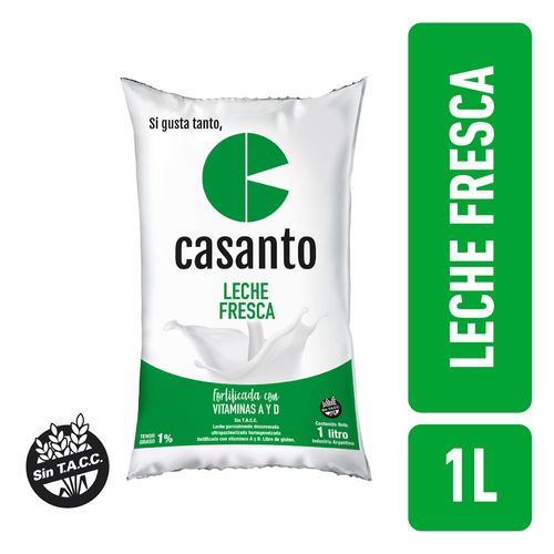 Leche Descremada 1casanto 1l