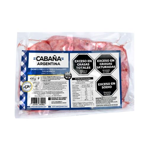 Chorizo Bombón Parrillero Al Vacio -6u - 435grs- Cabaña Argentina