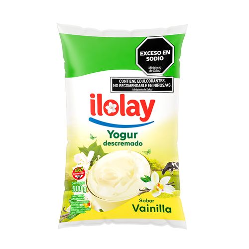 Yogur Descremado Vainilla Sachet X 900 Gr Ilolay