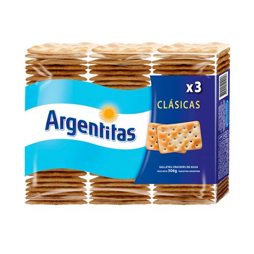 Galletitas Crackers De Agua Argentinitas 306 Gr