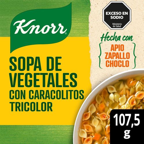 Sopa Knorr De Vegetales Con Caracolitos Tricolor 107.5 Gr