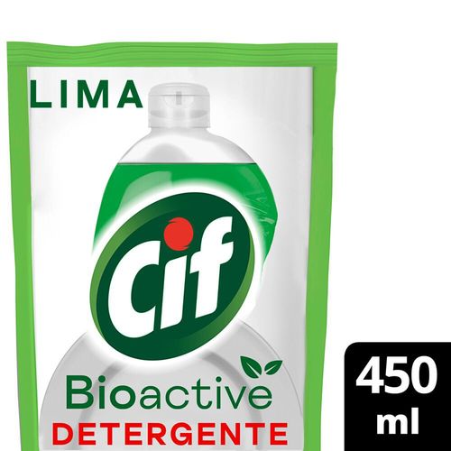 Detergente Bioactive Cif Lima Doypack 450 Ml