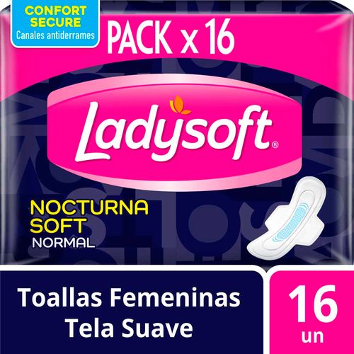 Toallas Femeninas Nocturna Soft 16 Un Ladysoft