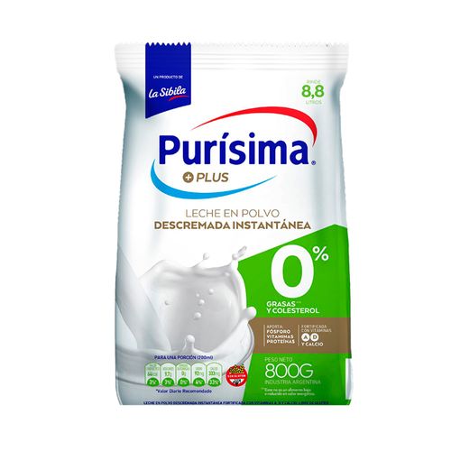 Leche En Polvo Purísima Plus X 800 Gr