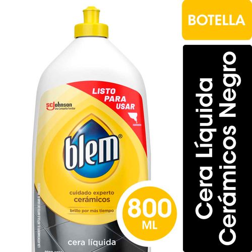Cera Líquida Pisos Cerámicos Negro Botella 800 Ml Blem