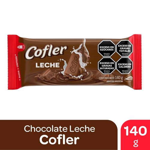 Tableta De Chocolate Con Leche Cofler 140 Gr