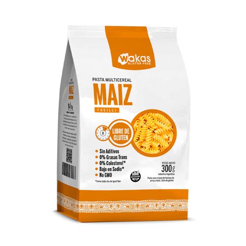 Pasta Multicereal Con Maiz 250 Gr Wakas