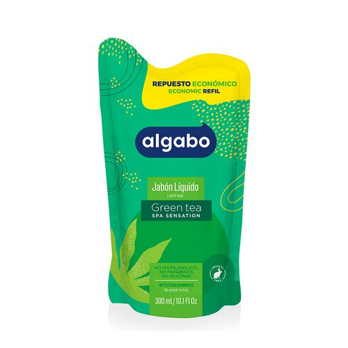 Repuesto Jabón Líquido Green Tea 300 Ml Algabo