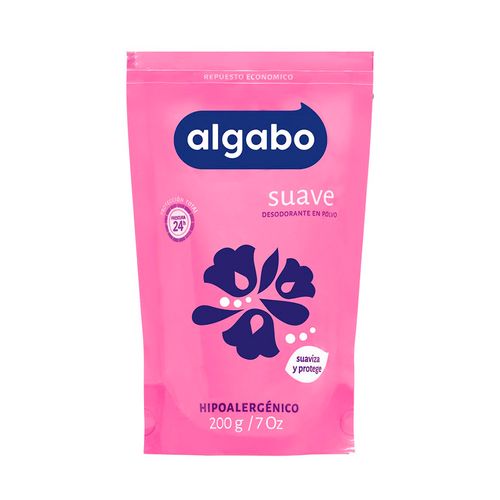 Repuesto Talco Desodorante Suave 200 Gr Algabo
