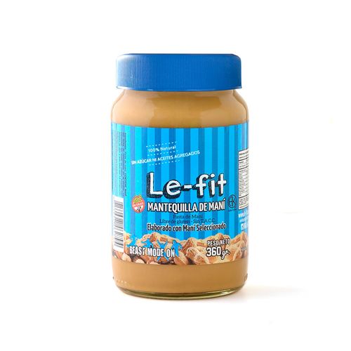 Mantequilla De Maní Natural 360 Gr Le-fit