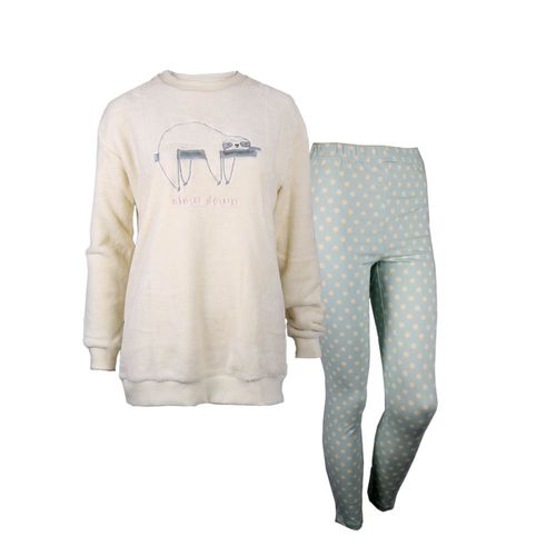 Pijama Mujer Polar Oso Set T.s-xxl Urb