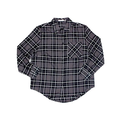 Camisa Mujer Viyela Negro Talle Xs A Xxl Urb