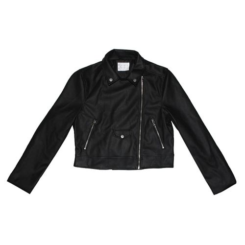 Campera Mujer Biker Negra Talle S A Xxl Urb