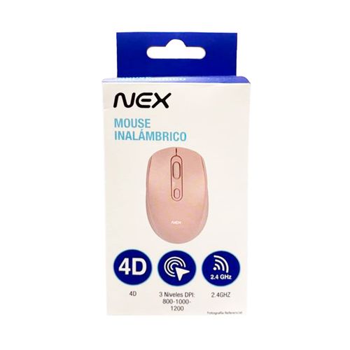 Mouse Inalámbrico Rosado Nex