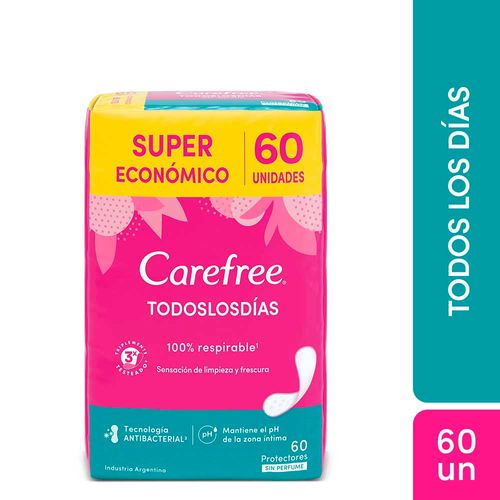 Protectores Diarios Carefree Todos Los Días X60 U